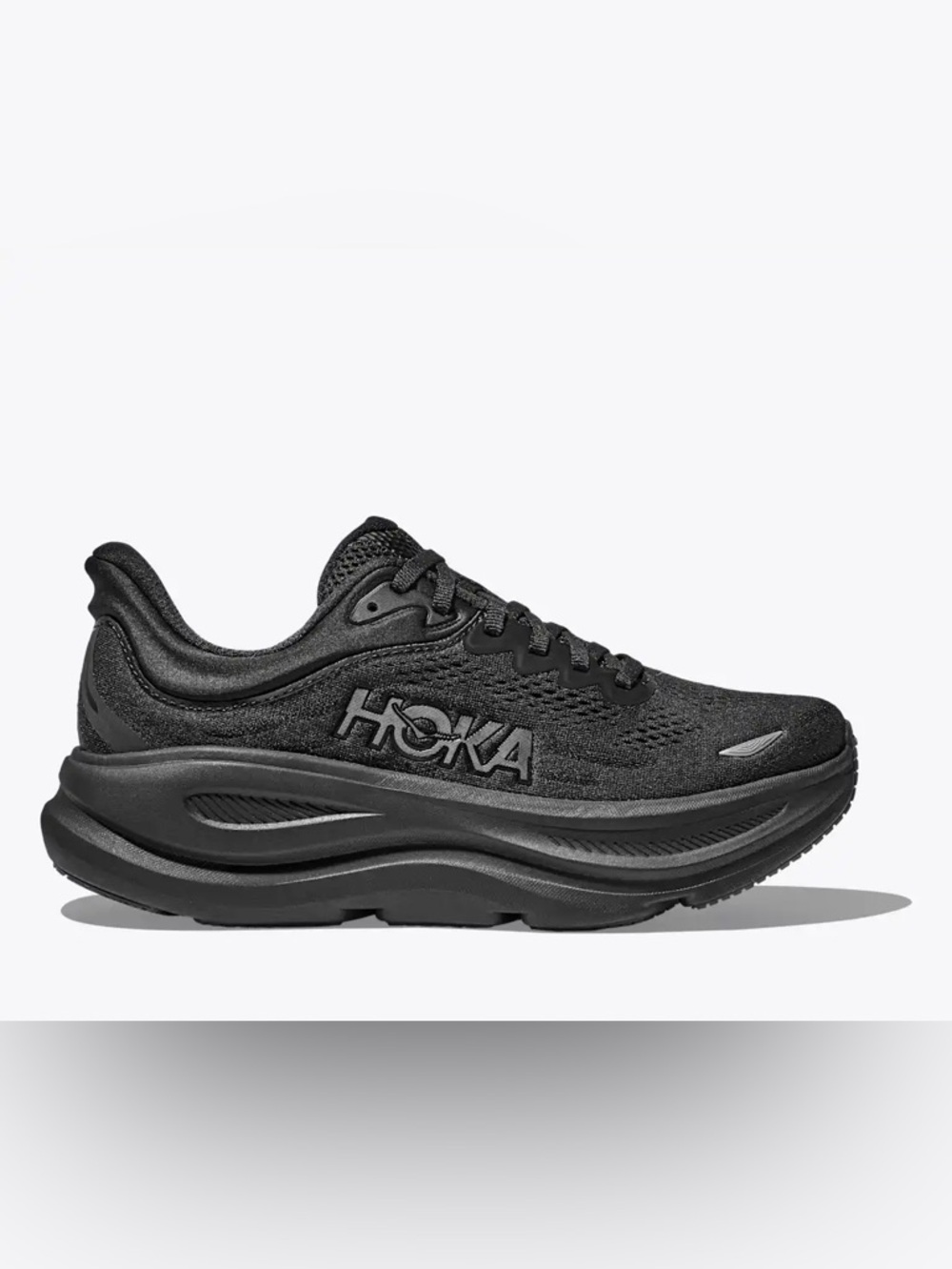 Hoka Bondi 9 Women's Black Athletic Running Shoe - All-Black Cushion